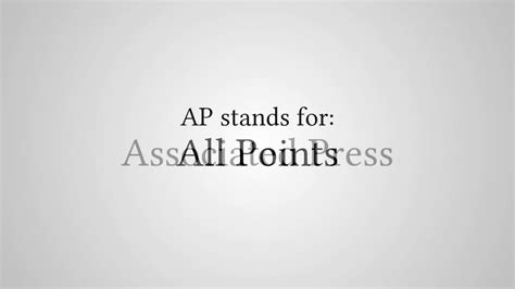 what does ap stand for watch